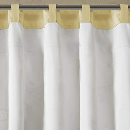 Madison Park Embroidered Window Valance, 50"x18", Yellow - color: Yellow, size: 18"W x 50"L (Pack of 1)