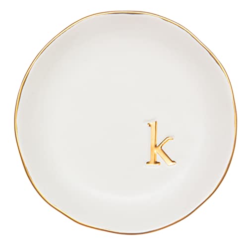 COLLECTIVE HOME Ceramic Jewelry Tray, Trinket Dish, Gifts for Women (K) - color: K