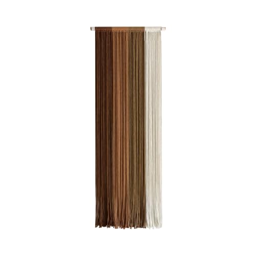 Jditngp Bohemian Home Wall Decor Hand Woven Long Tapestry Tassel Wall Hanging Wall Decoration Tapestry Gradient Brown Living Room Bedroom Entrance Hall Kitchen Corridor Wall Art 40''Lx15.8''W - color: brown1