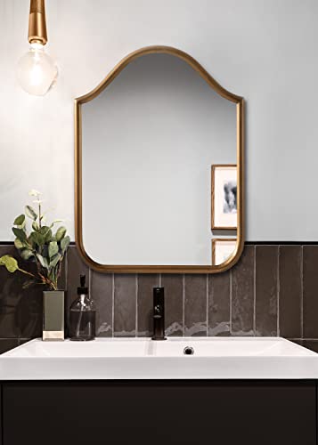 Fellows Framed Arch Wall Mirror - color: Gold