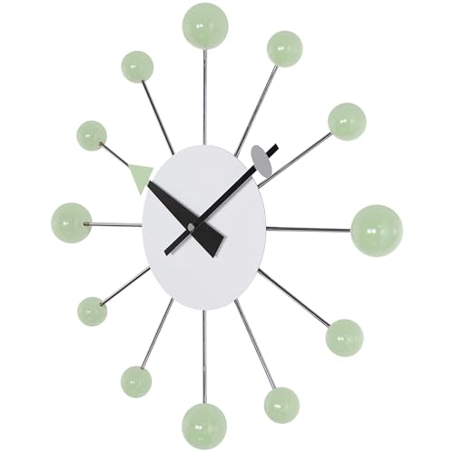 Infinity Instruments Orb Spoke Starburst Wall Clock, Mint Green, 15" - color: Mint Green