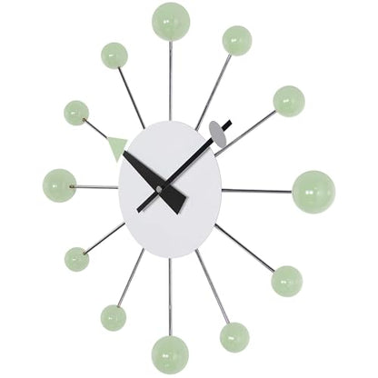 Infinity Instruments Orb Spoke Starburst Wall Clock, Mint Green, 15" - color: Mint Green