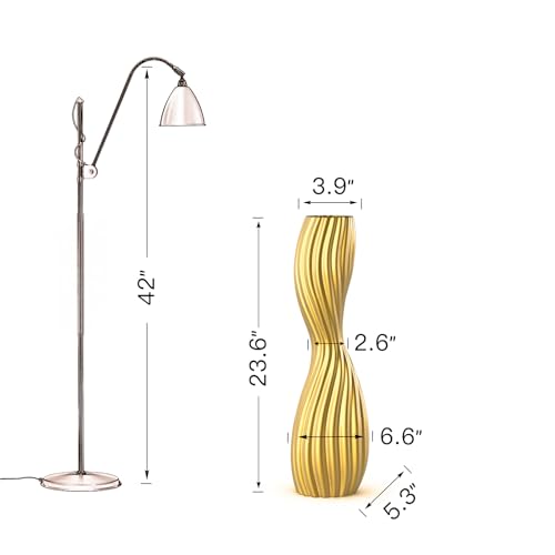 Golden S-Curve Floor Vase, 24 Inch Tall Striped Resin Vases for Home Decor, Large Sturdy Vases with Weighted Base for Dried Pampas Grass, Tall Floor Vase for Living Room, Office & Bedroom - color: Gold