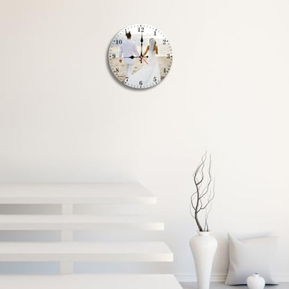 Custom Clock Customized Wall Clocks Personalized Your Photo Text Name Silent (10 12 inch), PVC, Dial Plate Optional (12 * 12in) - size: 12*12in