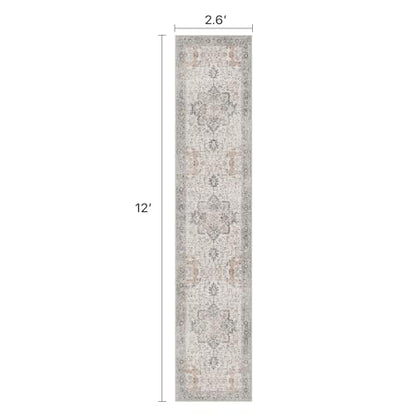 BESBLEE 2'6"x12' Washable Runner Rug Non Slip for Hallway Light Taupe Brown - color: Light Taupe Brown, size: 2'6" x 12' (Runner)