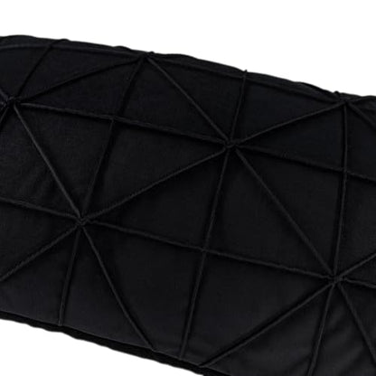 JWH Velvet Pillow Cover, Black, 14x24 Inch - color: Black, size: 24" x 14" (Pack of 1)