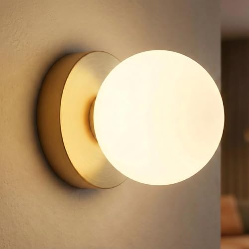 Battery Operated Wall Sconce, Dimmable Wireless Gold Wall Lamp with 5200mAh Rechargeable Battery, Portables Cordless Wall Light Fixtures for Painting Living Room Bedroom Bathroom Hallway Decor - color: Gold, size: 1 PCS