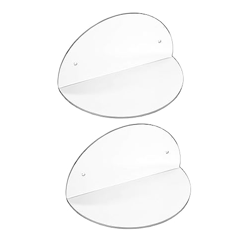 ROYALITA 2-Pack Small Acrylic Shelves Room Decor Floating Shelves, Clear - color: Clear