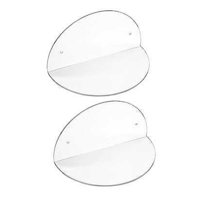 ROYALITA 2-Pack Small Acrylic Shelves Room Decor Floating Shelves, Clear - color: Clear