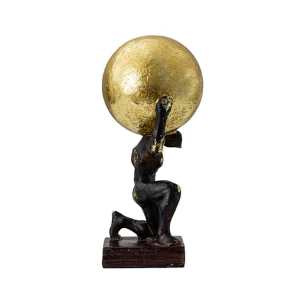 Lukitas Atlas Statue and Sculpture Kneeling Figurine Decor Resin 10.5'' - color: Kneel