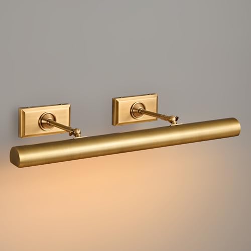 24 inch Brass Picture Light Hardwired Picture Light for Wall - color: Brass, size: 24in