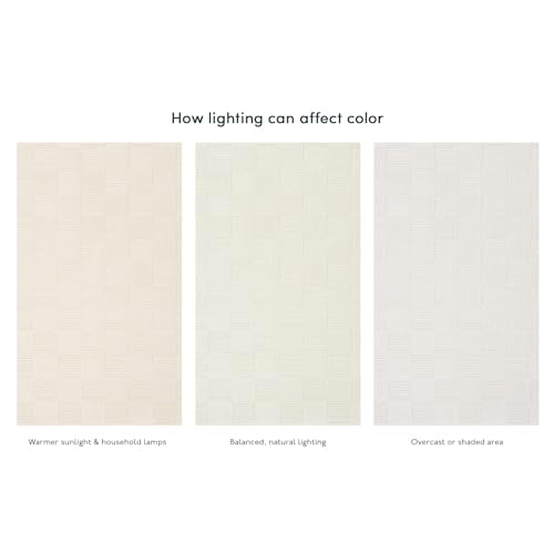 Revival Rugs Willow 2'x3' Area Rugs for Kitchen Bedroom - Washable, 100% Recycled, Oeko-TEX Certified, Medium Pile, Modern, Beige, Cream - size: 2' x 2'11" (Rectangular)