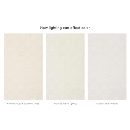 Revival Rugs Willow 7'x9' Area Rugs for Living Room Bedroom Dining Room - Washable, 100% Recycled, Oeko-TEX Certified, Modern, Medium Pile, Beige, Cream - size: 6'7" x 9' (Rectangular)