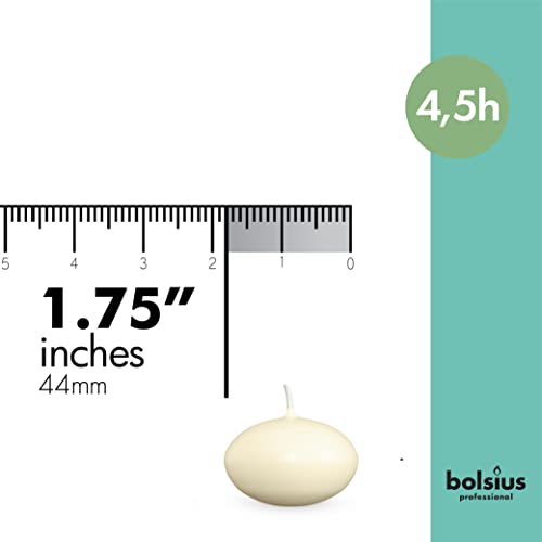 BOLSIUS Unscented Floating Candles - Pure Rich Creamy Ivory, 20 Set - Smokeless, European Quality - Imbue Breathtaking Ambiance for Romantic Wedding Centerpieces, Decorations, Events, Holiday Parties - size: 1.75 Inch, style: 1 Pack