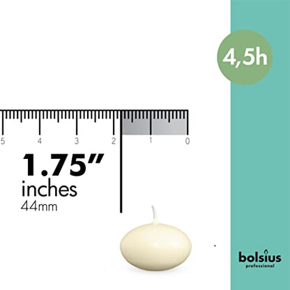 BOLSIUS Unscented Floating Candles - Pure Rich Creamy Ivory, 20 Set - Smokeless, European Quality - Imbue Breathtaking Ambiance for Romantic Wedding Centerpieces, Decorations, Events, Holiday Parties - size: 1.75 Inch, style: 1 Pack