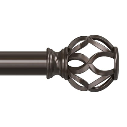 Bronze Curtain Rod 36-60 Inch, 1 Inch Curtain Rods for Windows - color: Bronze, size: 36"-60" (1 Pack)
