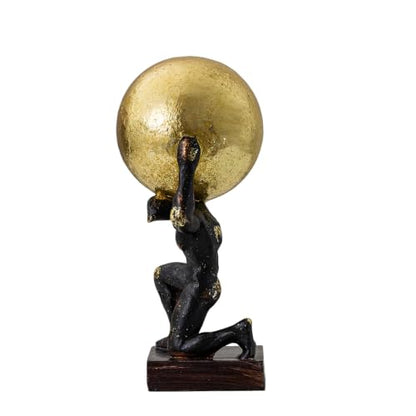 Lukitas Atlas Statue and Sculpture Kneeling Figurine Decor Resin 10.5'' - color: Kneel