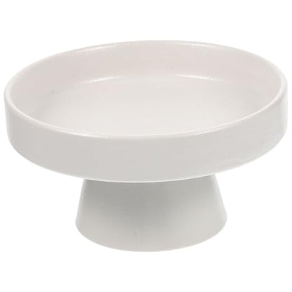 DOITOOL Ceramic Fruit Tray Footed Fruit Tray Pedestal Bowl for Serving Dessert Display Stand High Base Snacks 5.11 X 5.11 X 2.67 in for Kitchen Counter Dining Table Home Decor