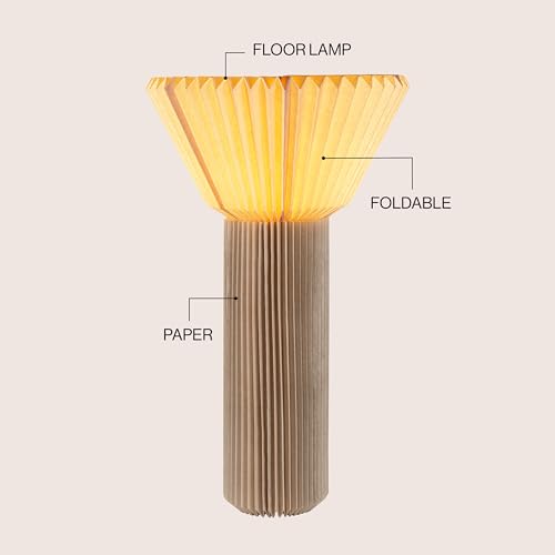 JONATHAN Y Archer Floor Lamp Modern Minimalist Mango Wood Base 37", Natural - color: Natural