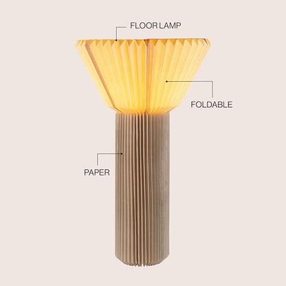JONATHAN Y Archer Floor Lamp Modern Minimalist Mango Wood Base 37", Natural - color: Natural