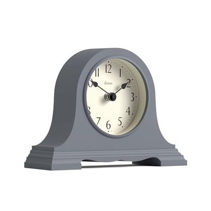 JONES CLOCKS® Speakeasy Small Mantel Clock | Classic Napoleon’s hat Design | French Navy | Contemporary Classic Style for Desk, Table, Shelf or Bedside - color: French Navy