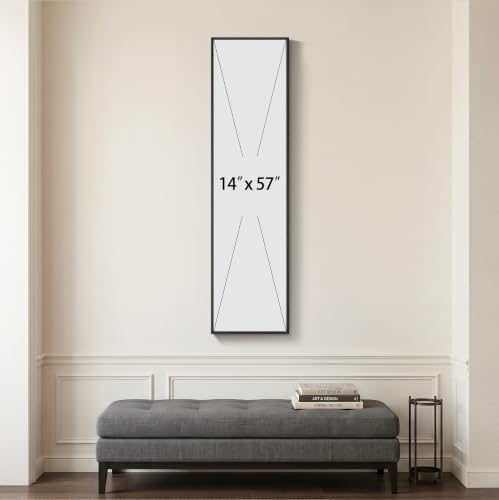 Framed Long Narrow Brown Abstract Moody Rustic Vertical Wall Art, 14x56 In - color: Brown, size: 56"L x 14"W