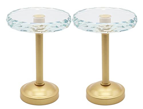 Set of 2 Cut Crystal Window Drapery Medallion Holdbacks, Curtain Tiebacks, Wall Hook, Tassel Holder, Gold - color: Gold