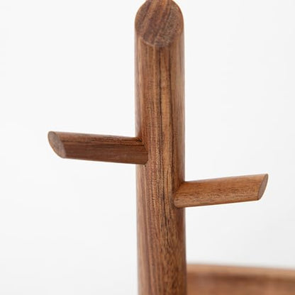 Wooden Key Tray, Key Tree Jewelry Organizer Entryway Solid Holder