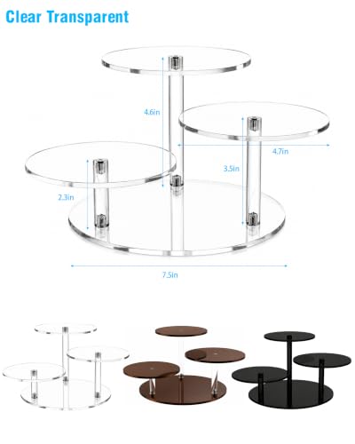 3-Tier Acrylic Display Riser for Lego Botanical, Figurine Stand - color: 5mm thickness- Clear Transparent