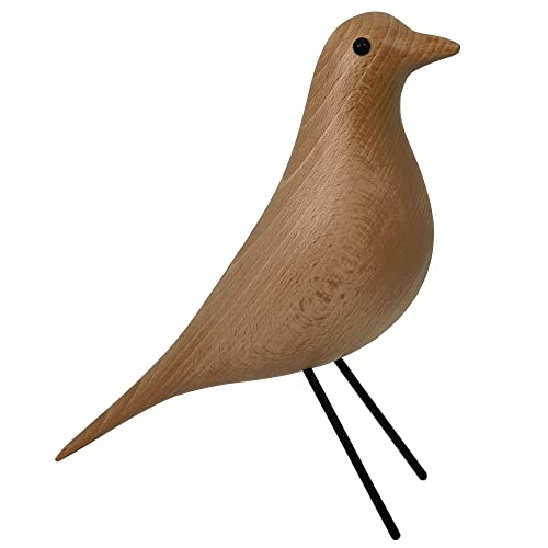 Mid-Century Wood Bird Home Decor - Modern Style Birds Ornaments for Living Room Office Desk Decoration(Wood)… - color: Wood