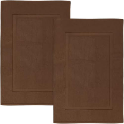 Utopia Towels Cotton Bath Mat, 21x34 in, 2 Pack, Dark Brown - color: Brown, size: 2 Bath Mats
