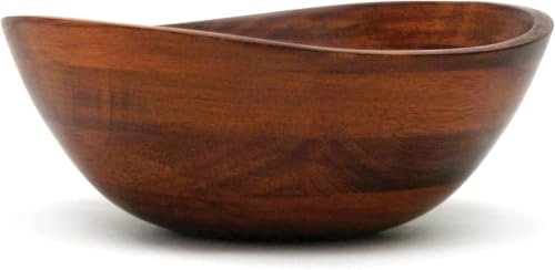 Lipper International Cherry Finished Wavy Rim Beechwood Serving Bowl for Fruits or Salads, Matte, Small, 7.5" x 7.25" x 3", Single Bowl, 30.43Fl oz (Pack of 12) - size: Small (Pack of 12)