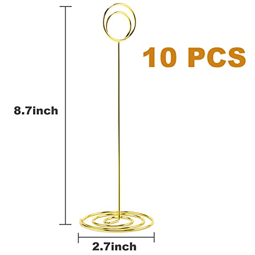 Table Number Holders, 10PCS Place Card Holder, Photo Holder (8.7" Gold) - color: Gold, size: Extra Large