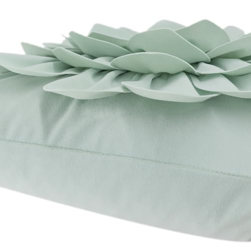 OiseauVoler Decorative 3D Flower Throw Pillow Covers 18 x 18 Inch Green - color: Applegreen