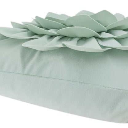 OiseauVoler Decorative 3D Flower Throw Pillow Covers 18 x 18 Inch Green - color: Applegreen