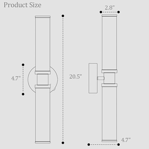 Rayogale Black & Walnut Wireless Battery Operated Wall Sconces with Remote | Glass Rechargeable Wall Lights Set of 2 with Timer Function Dimmable for Living Room Bedroom Emergency 3000K, 20.5 Inch - color: Black & Walnut(Clear Tubular Lampshade)