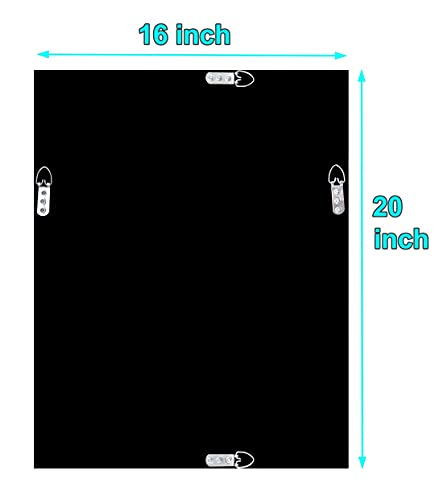 QMDECOR Crushed Diamond Mirror 16x20 Inch Silver Wall Decor - size: 20"L x 16"W