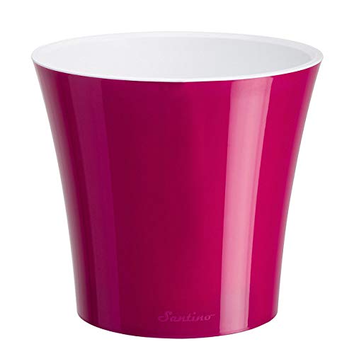 Santino, Self Watering Planter Arte 5.3 Inch Purple/White, Indoor Flower Pot for All House Plants, Flowers, Herbs, Succulents - color: Purple/White, size: 5.3-Inch