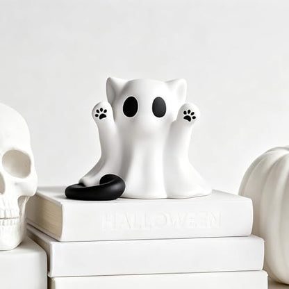 1 Pcs Halloween Ghost Figurine Spooky Unique Cat Mini Figurines - color: Styl 1