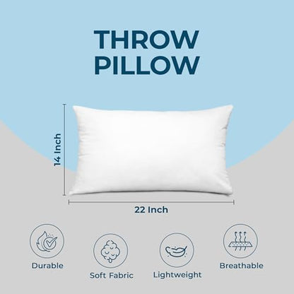 Utopia Bedding Throw Pillows, Decorative 14x22 Pillow Inserts, Set of 4 - size: 14x22 Inch