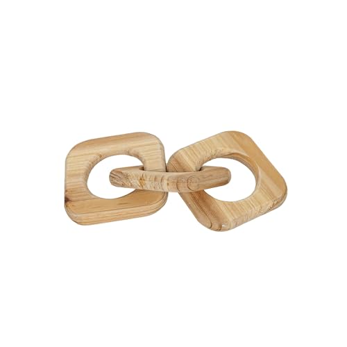 Foreside Home and Garden Linked Chain Accent Natural Wood by Foreside Home & Garden