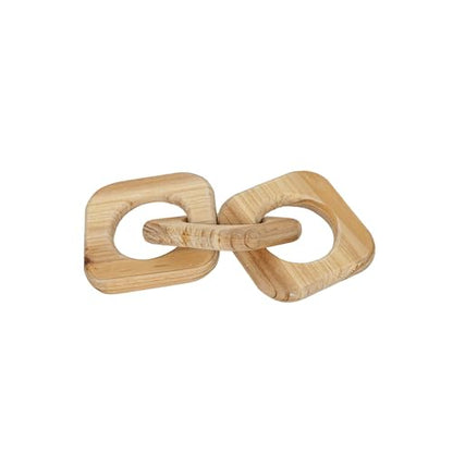 Foreside Home and Garden Linked Chain Accent Natural Wood by Foreside Home & Garden