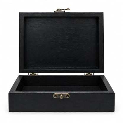 WE Games Old World Wooden Keepsake Box - color: Black Stained, size: Small