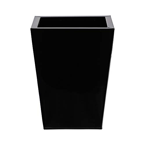 Nearly Natural 13in. Classic Square Metal Planter - Indoor Use - color: Black