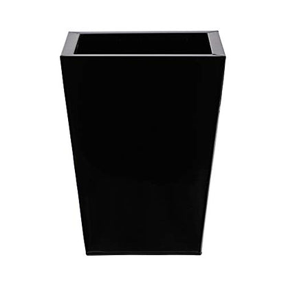 Nearly Natural 13in. Classic Square Metal Planter - Indoor Use - color: Black