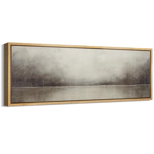 MUDECOR Large Framed Canvas Print Wall Art Soft Neutral Tones Nature Wilderness Antique Retro Fine Art Illustrations Decorative Colorful Multicolor for Bedroom - 60"x20" - color: A01-2401-irs11, size: 60"L x 20"W