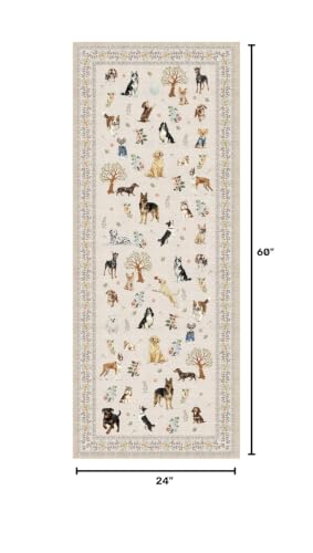 Beige Hallway Runner Rug 2x5 for Bedroom Kitchen - color: Beige Dog, size: 2' x 5' (Rectangular)