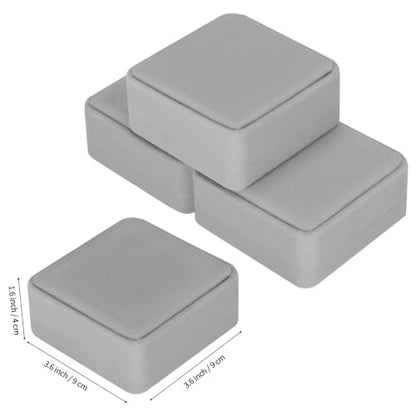 KUKUVR 4 Pcs Velvet Bracelet Gift Box, Jewelry Storage Holder Case for Bangle Anklet beaded bracelet Birthday Anniversary, Gift for Women (Grey) - color: Grey