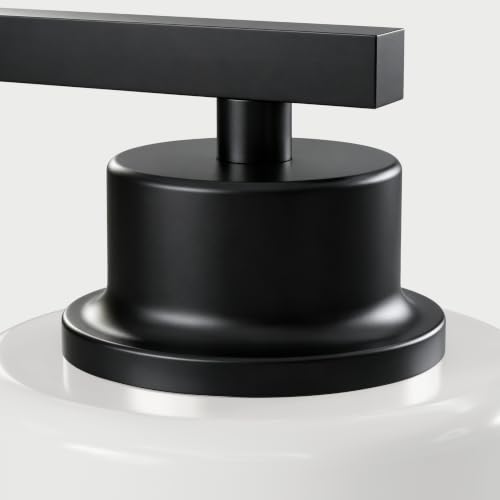 Wireless Battery Operated Wall Sconce Set of Two, Modern White Glass, Black | Dimmable, Easy Install Rechargeable Wall Lights with Timer Remote for Living Room Bedroom, Emergency 3000K - color: Black(White Lampshades)
