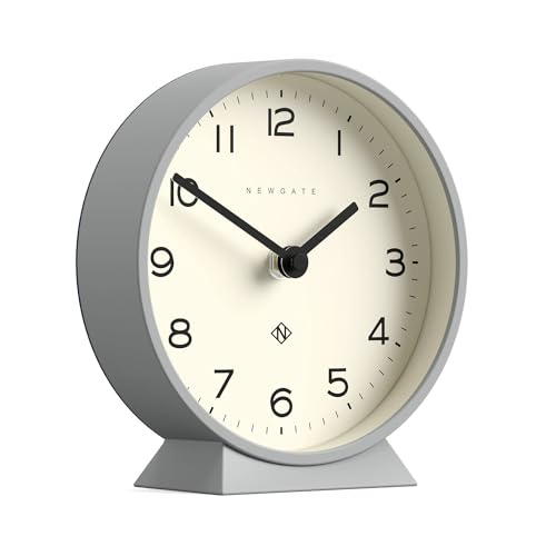 NEWGATE® M Mantel 에코 책상 시계 | 모던 라운드 디자인 | 포쉬 그레이 - color: 포쉬 그레이